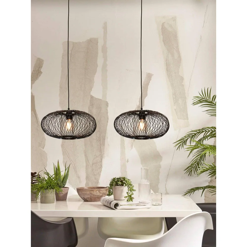 GOOD&MOJO hanglamp Cango - zwart - Ø40cm GOOD & MOJO