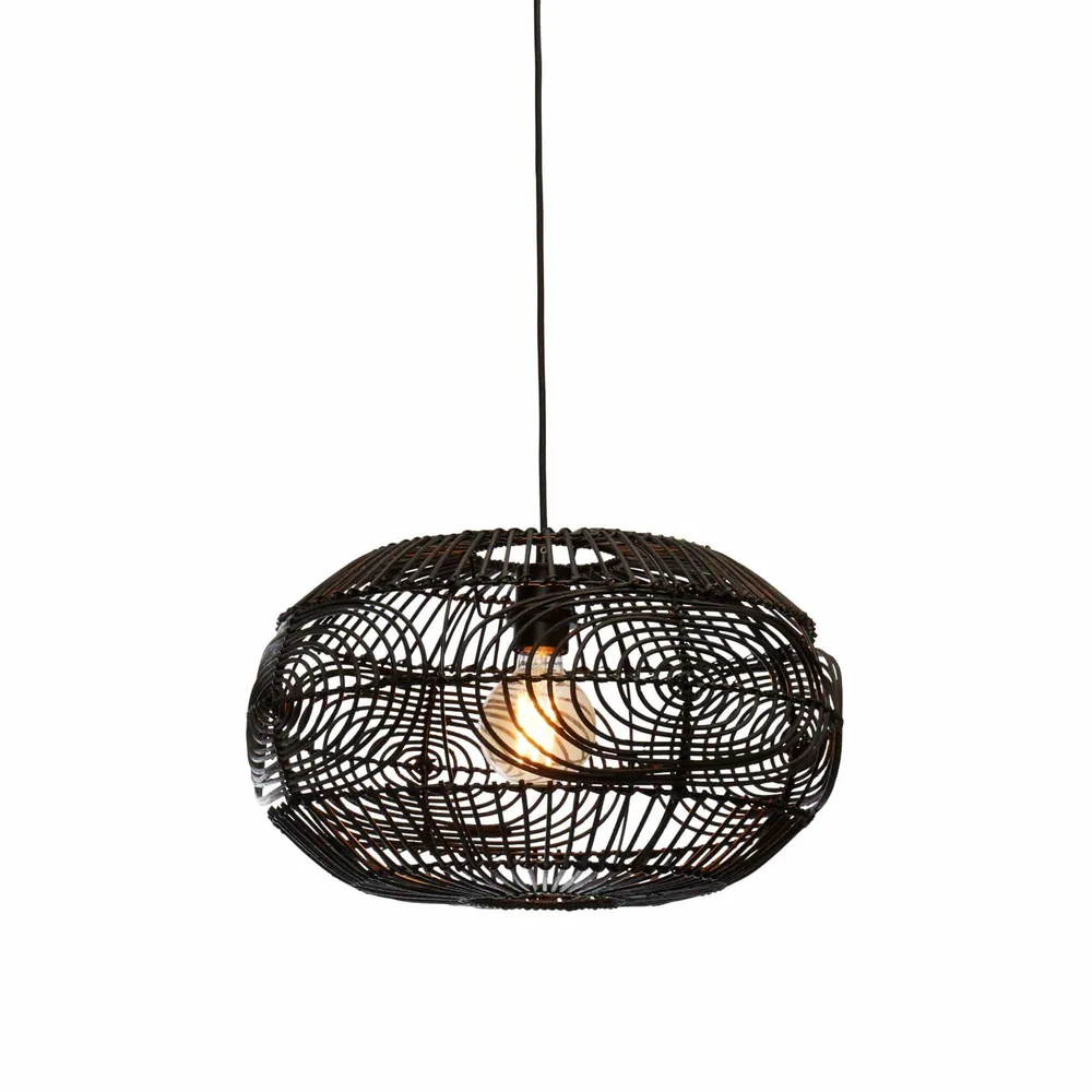 GOOD&MOJO hanglamp Madeira - zwart - Ø48cm GOOD & MOJO