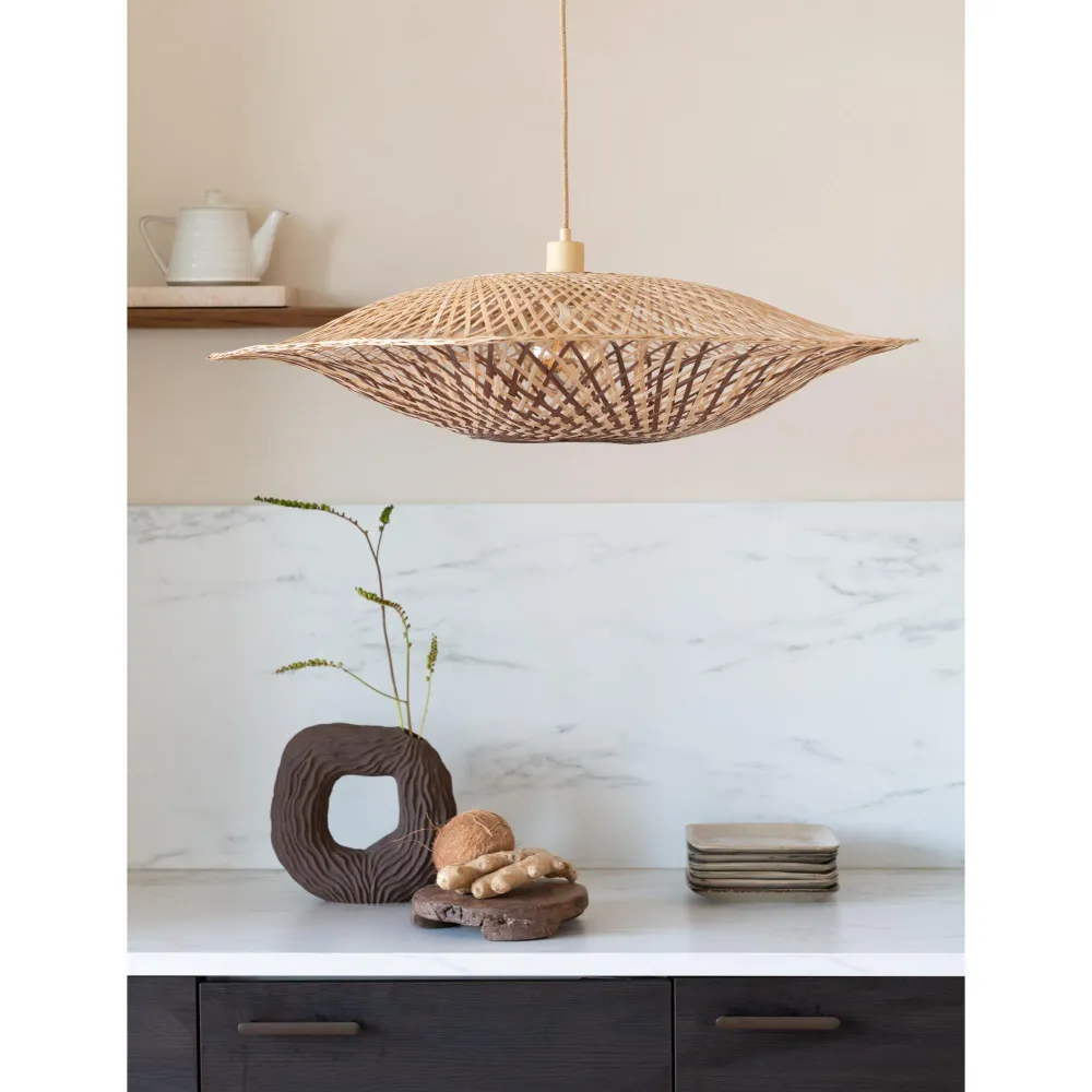 GOOD&MOJO hanglamp MADURA - bruin - Ø60cm GOOD & MOJO