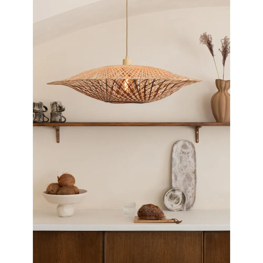 GOOD&MOJO hanglamp MADURA - bruin - Ø87cm GOOD & MOJO