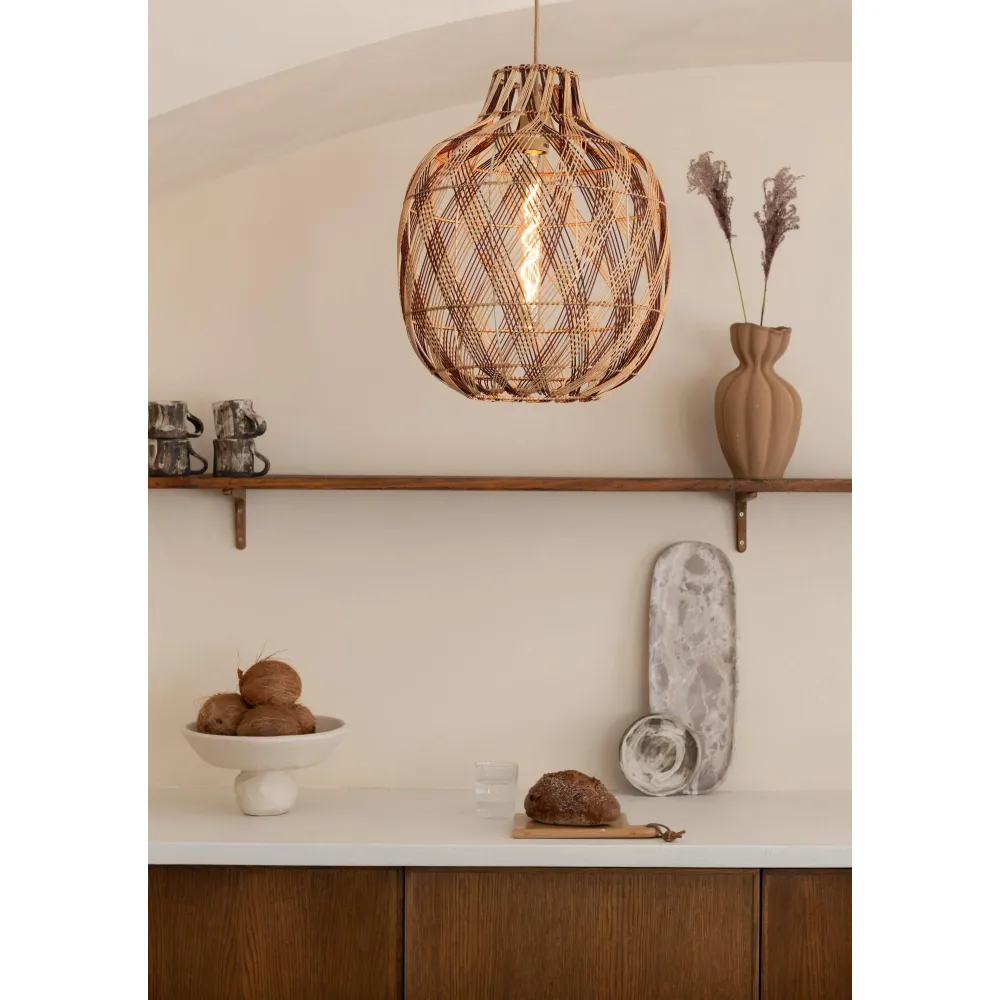 GOOD&MOJO hanglamp MENDOZA - bruin - Ø40cm GOOD & MOJO