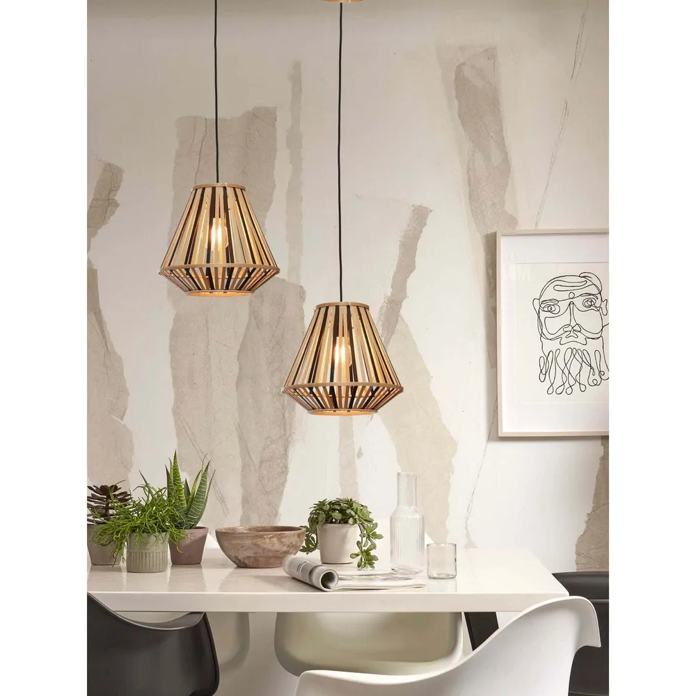 GOOD&MOJO hanglamp Merapi - bruin - Ø30cm GOOD & MOJO