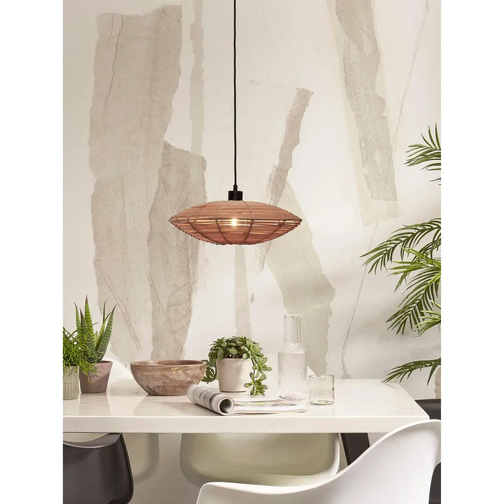 GOOD&MOJO hanglamp Tanami - bruin - Ø55cm GOOD & MOJO