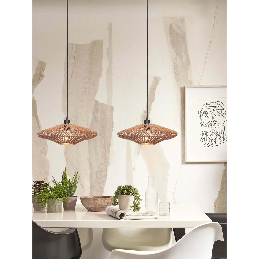 GOOD&MOJO hanglamp Zanzibar - bruin - Ø40cm GOOD & MOJO