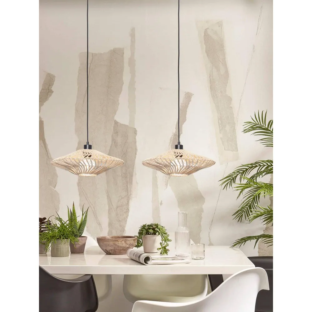 GOOD&MOJO hanglamp Zanzibar - wit - Ø40cm GOOD & MOJO