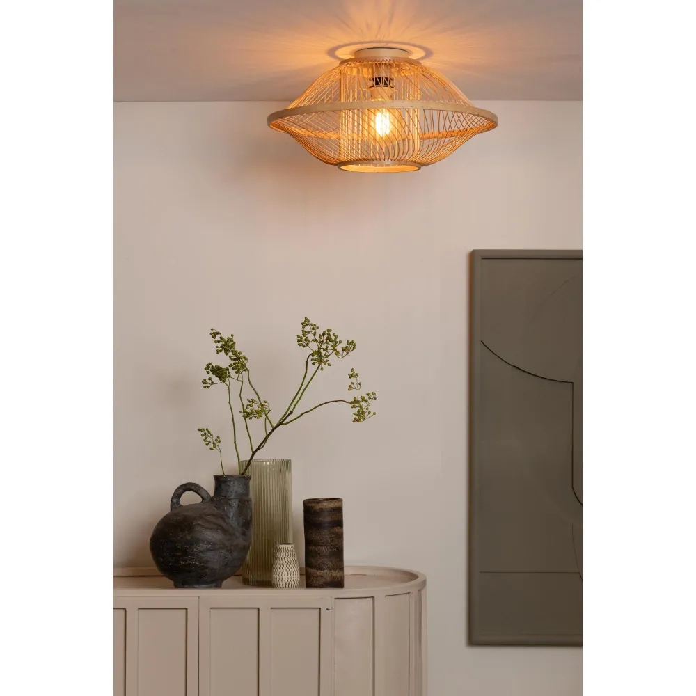 GOOD&MOJO plafonniere MAUI - bruin - Ø50cm GOOD & MOJO