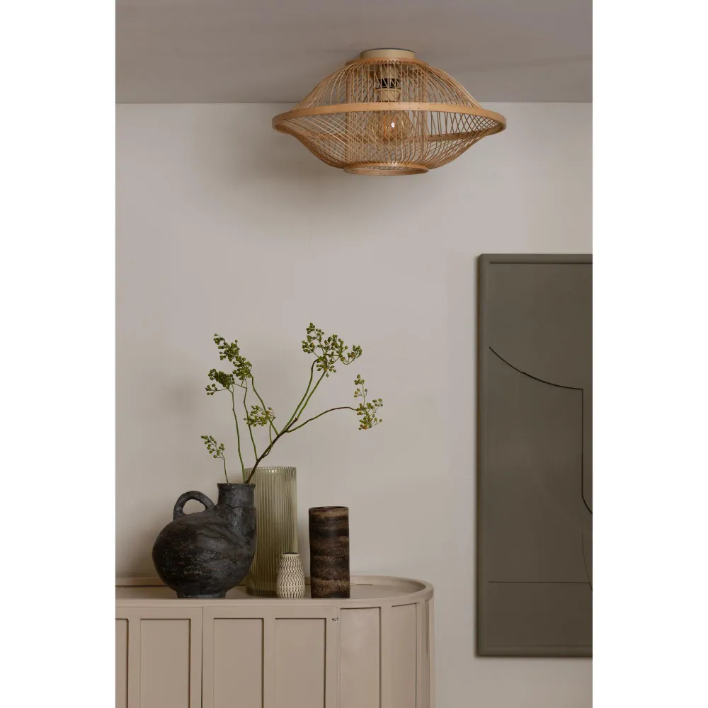 GOOD&MOJO plafonniere MAUI - bruin - Ø50cm GOOD & MOJO