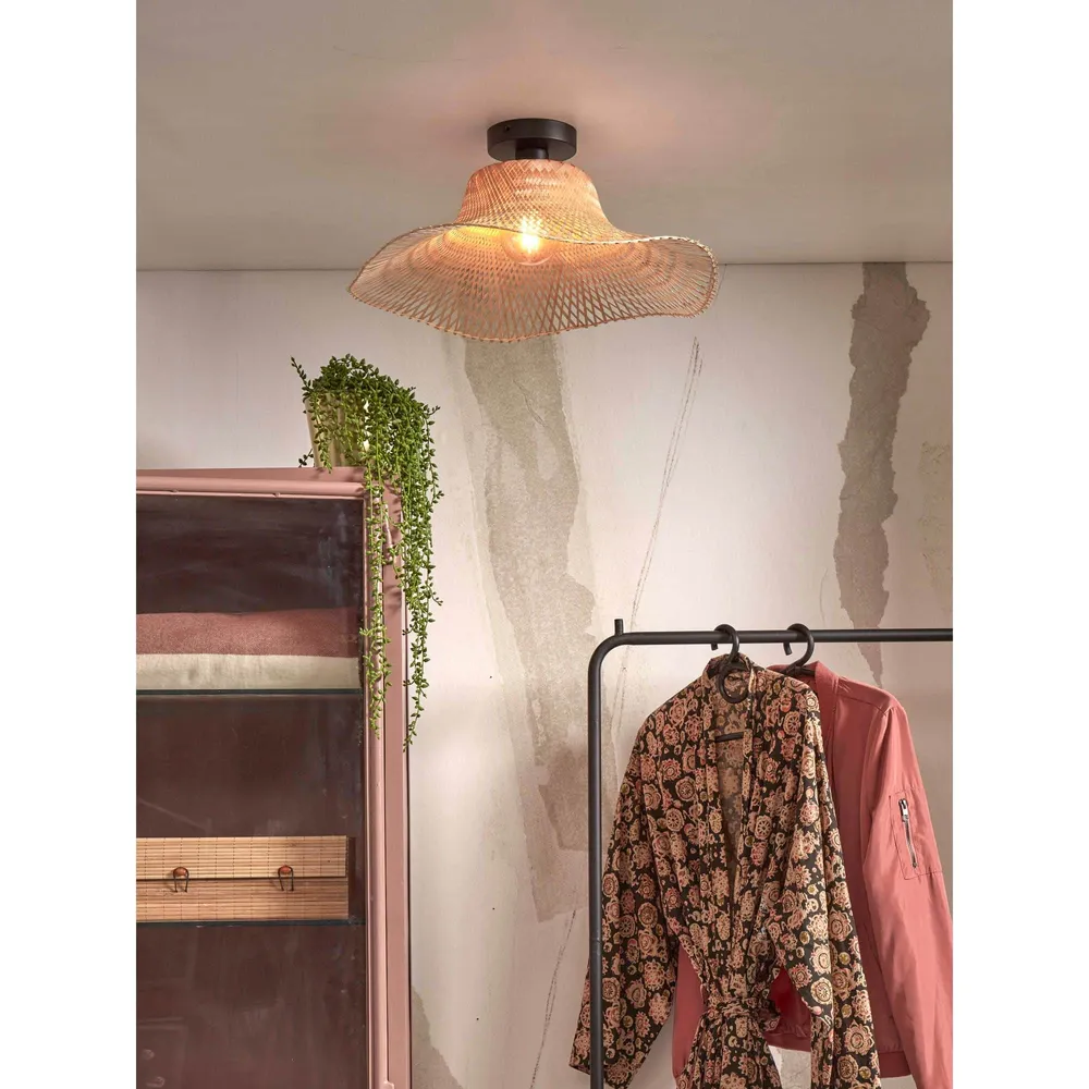 GOOD&MOJO plafonnière Ibiza - bruin - Ø65cm GOOD & MOJO