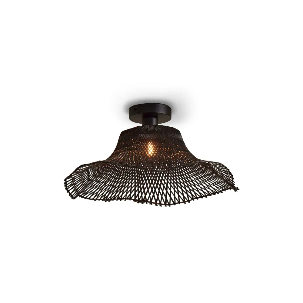 GOOD&MOJO plafonnière Ibiza - zwart - Ø50cm GOOD & MOJO