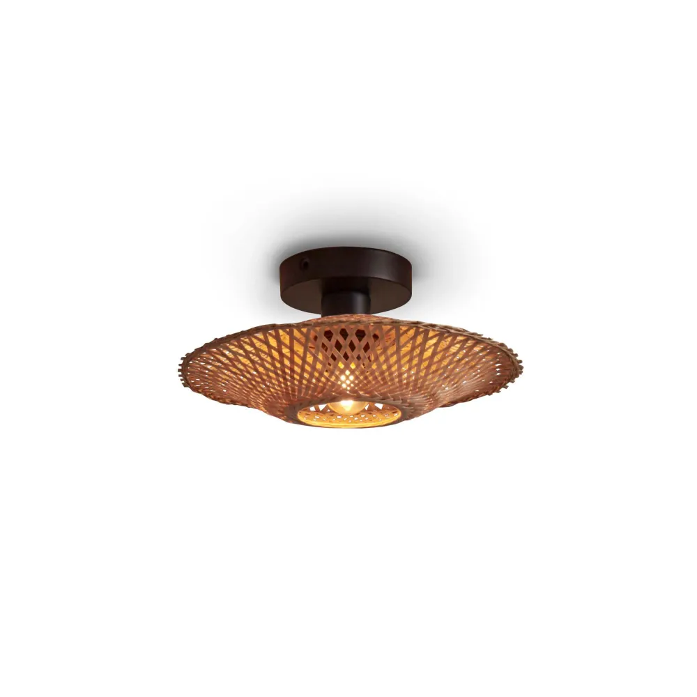 GOOD&MOJO plafonnière Kalimantan - zwart - Ø30cm GOOD & MOJO