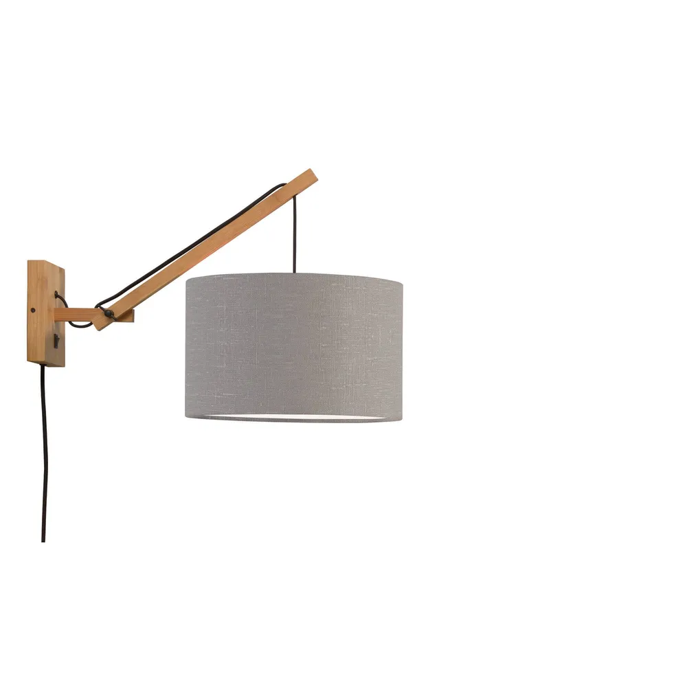 GOOD&MOJO wandlamp Andes - bruin - Ø32cm GOOD & MOJO