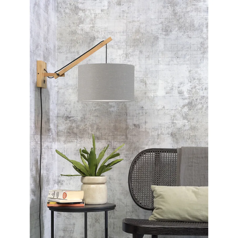 GOOD&MOJO wandlamp Andes - bruin - Ø32cm GOOD & MOJO