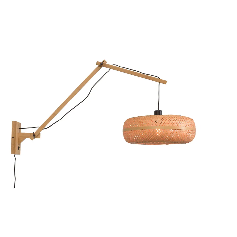 GOOD&MOJO wandlamp Andes - bruin - Ø40cm GOOD & MOJO