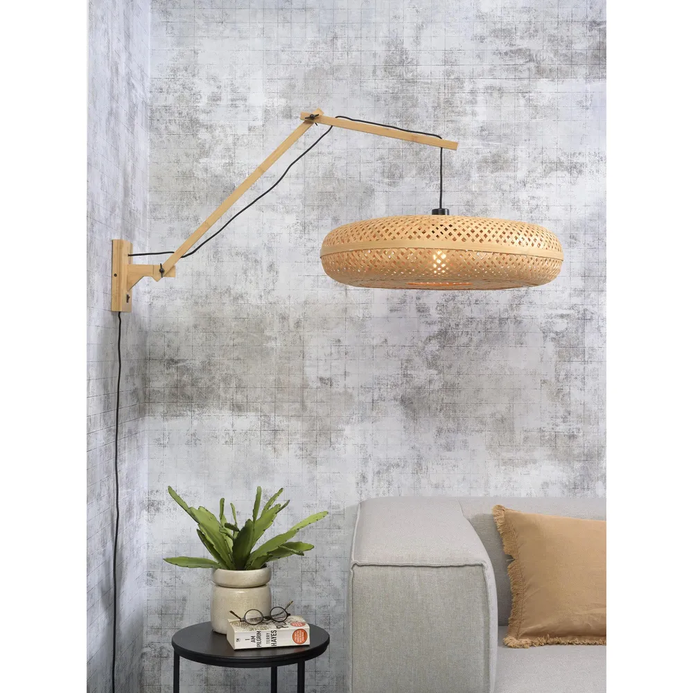 GOOD&MOJO wandlamp Andes - bruin - Ø40cm GOOD & MOJO
