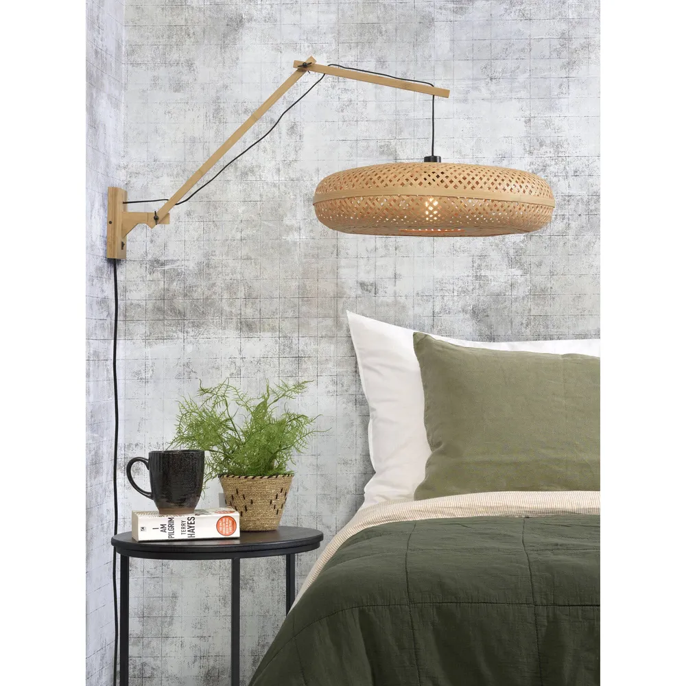 GOOD&MOJO wandlamp Andes - bruin - Ø40cm GOOD & MOJO