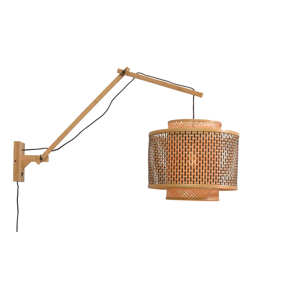 GOOD&MOJO wandlamp Andes - bruin - Ø40cm GOOD & MOJO