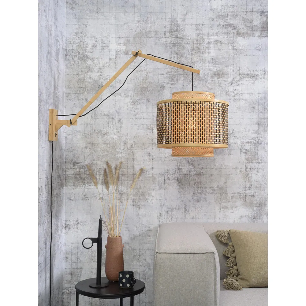 GOOD&MOJO wandlamp Andes - bruin - Ø40cm GOOD & MOJO