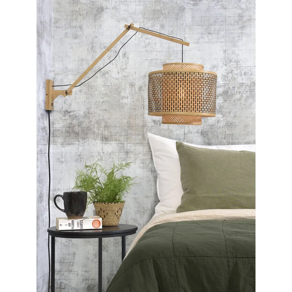 GOOD&MOJO wandlamp Andes - bruin - Ø40cm GOOD & MOJO