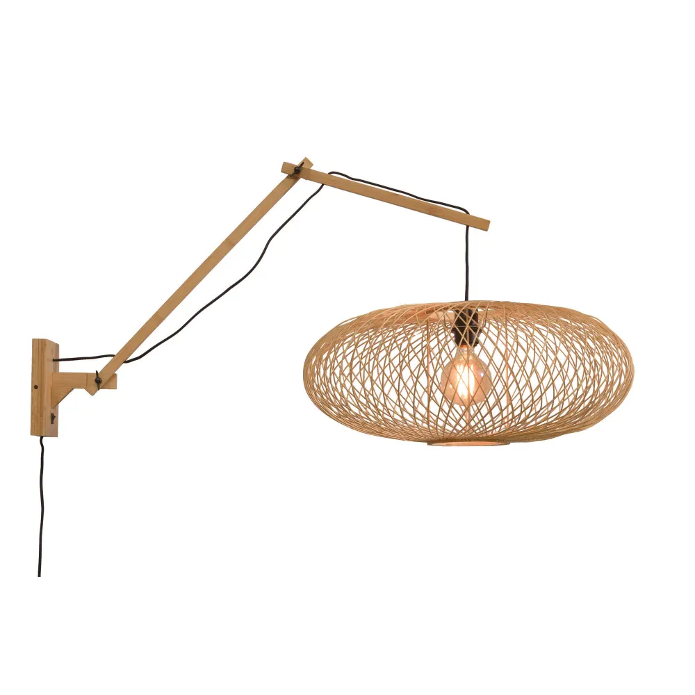 GOOD&MOJO wandlamp Andes - bruin - Ø60cm GOOD & MOJO