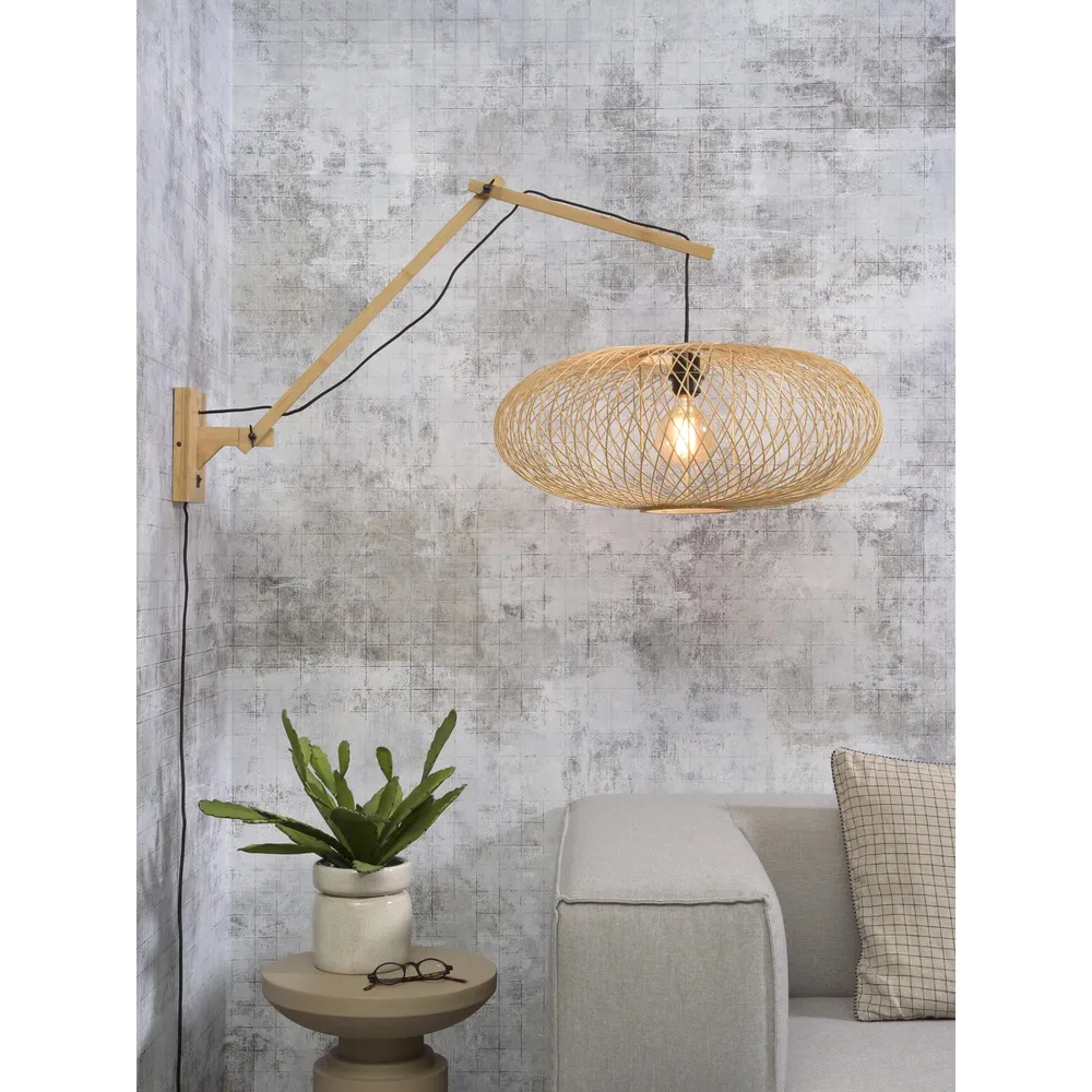 GOOD&MOJO wandlamp Andes - bruin - Ø60cm GOOD & MOJO