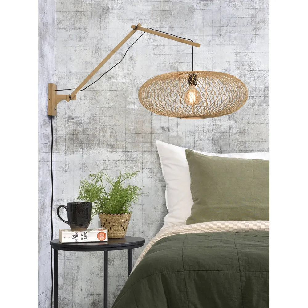 GOOD&MOJO wandlamp Andes - bruin - Ø60cm GOOD & MOJO