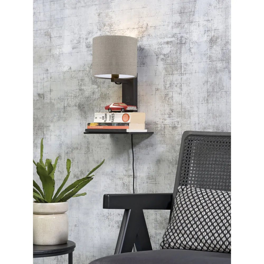 GOOD&MOJO wandlamp Andes - zwart - 19x24x36cm GOOD & MOJO