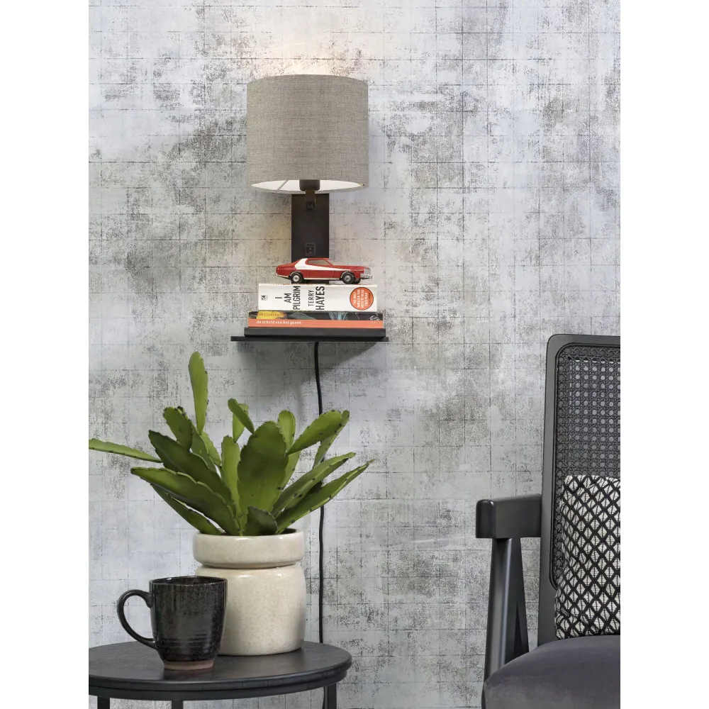 GOOD&MOJO wandlamp Andes - zwart - 19x24x36cm GOOD & MOJO