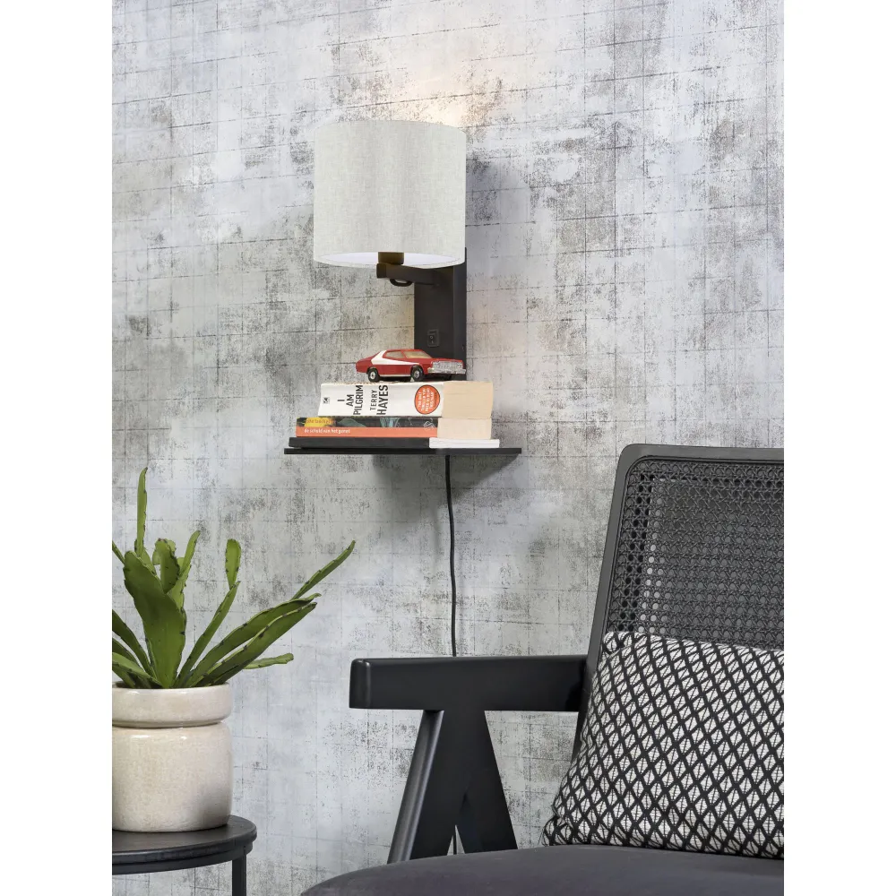 GOOD&MOJO wandlamp Andes - zwart - 19x24x36cm GOOD & MOJO