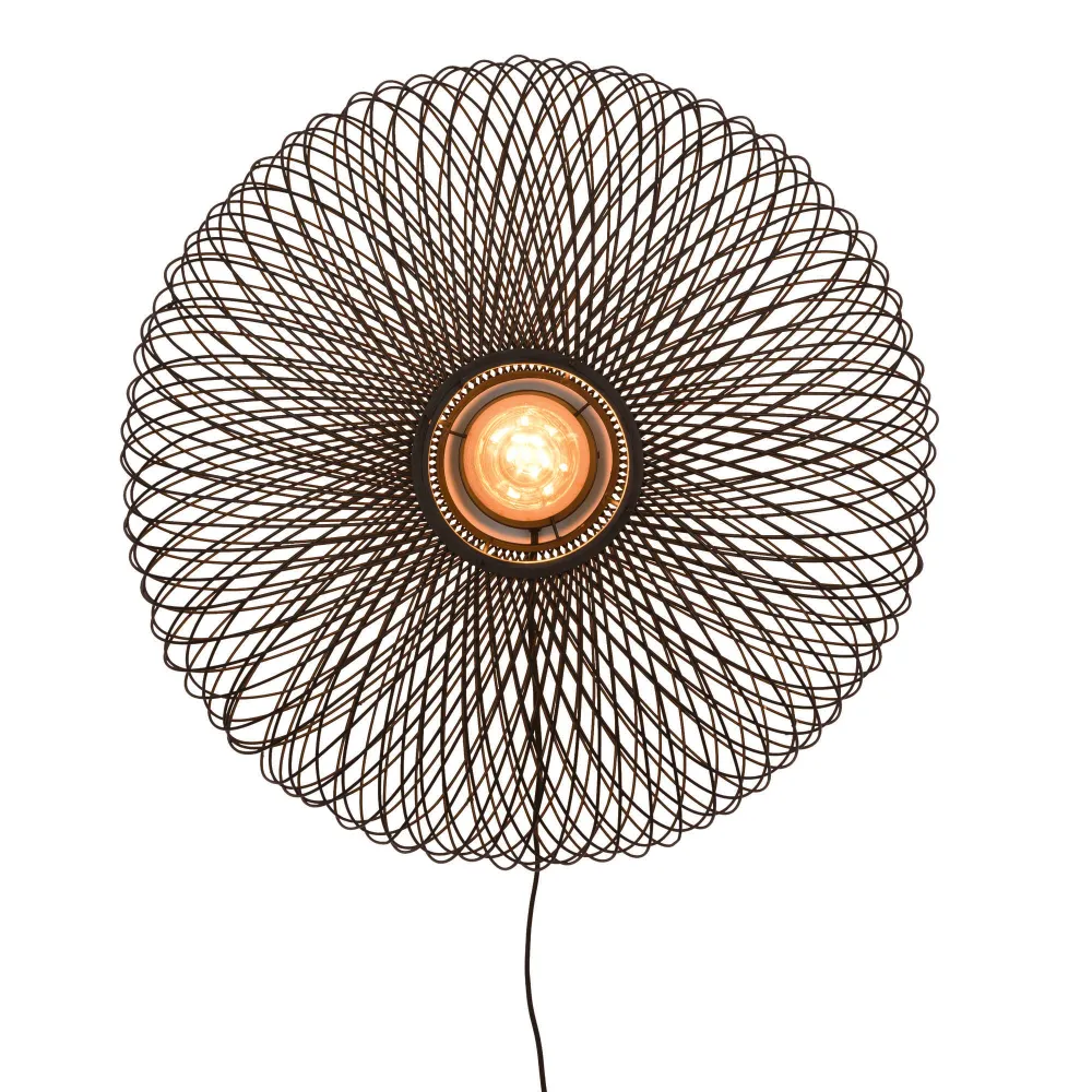 GOOD&MOJO wandlamp Andes - zwart - Ø60cm GOOD & MOJO
