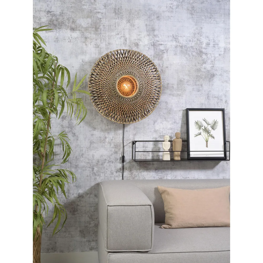 GOOD&MOJO wandlamp Bali - bruin - Ø60cm GOOD & MOJO
