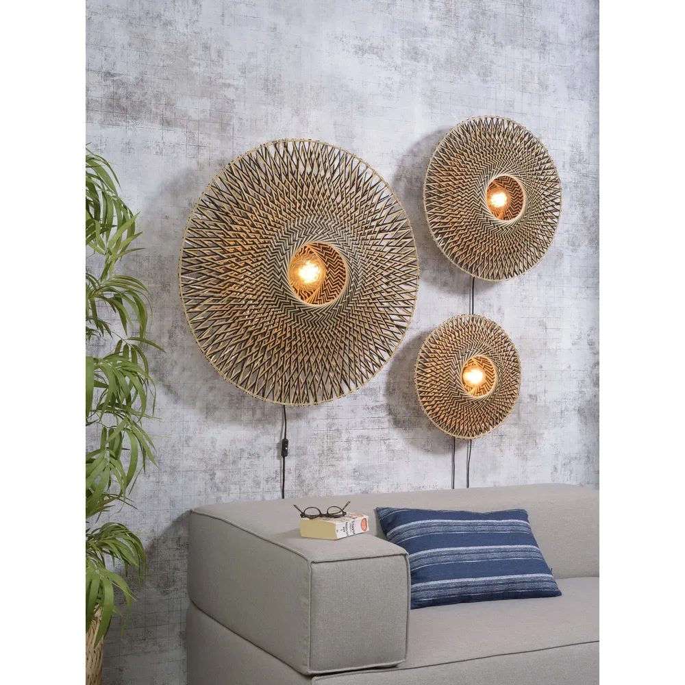 GOOD&MOJO wandlamp Bali - bruin - Ø87cm GOOD & MOJO