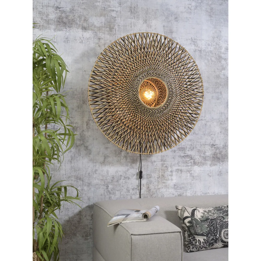GOOD&MOJO wandlamp Bali - bruin - Ø87cm GOOD & MOJO