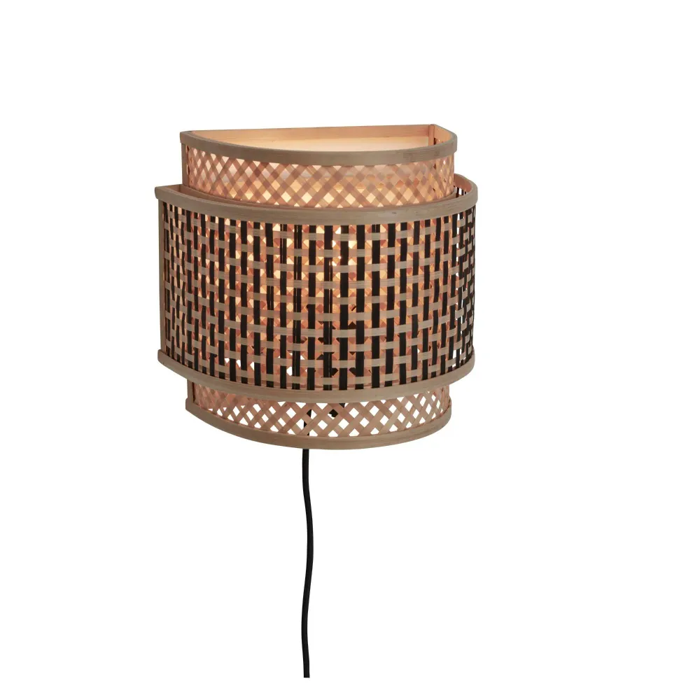 GOOD&MOJO wandlamp Bhutan - bruin - 24x12x21cm GOOD & MOJO