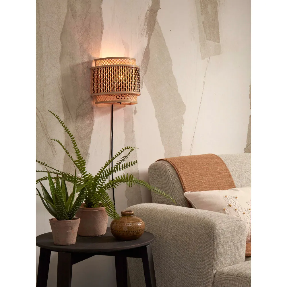 GOOD&MOJO wandlamp Bhutan - bruin - 24x12x21cm GOOD & MOJO