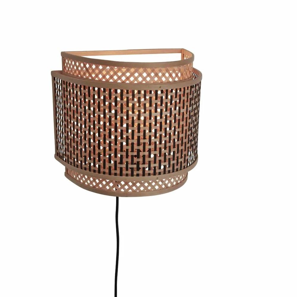 GOOD&MOJO wandlamp Bhutan - bruin - Ø40cm GOOD & MOJO