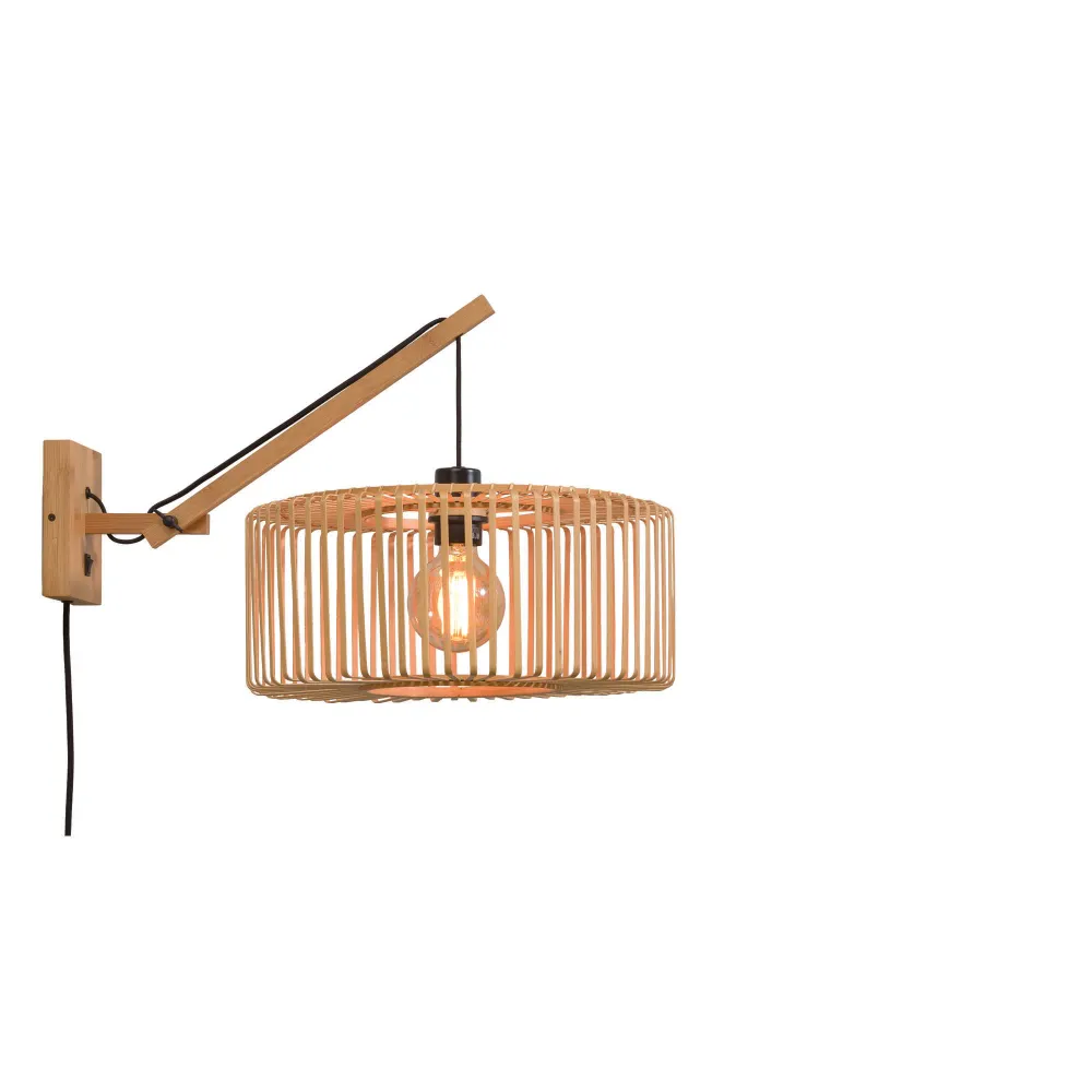 GOOD&MOJO wandlamp Bromo - bruin - Ø40cm GOOD & MOJO