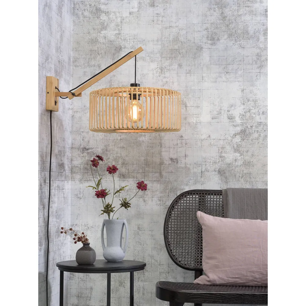 GOOD&MOJO wandlamp Bromo - bruin - Ø40cm GOOD & MOJO