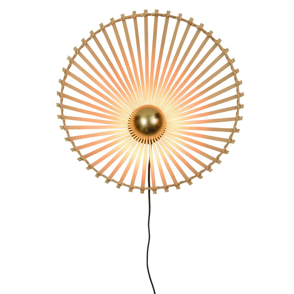 GOOD&MOJO wandlamp Bromo - bruin - Ø50cm GOOD & MOJO