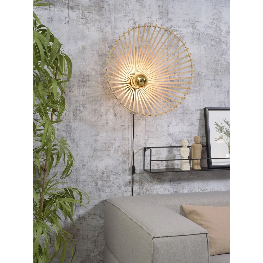 GOOD&MOJO wandlamp Bromo - bruin - Ø60cm GOOD & MOJO