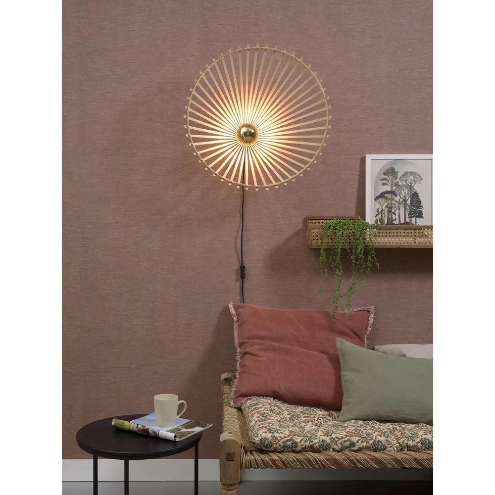 GOOD&MOJO wandlamp Bromo - bruin - Ø60cm GOOD & MOJO