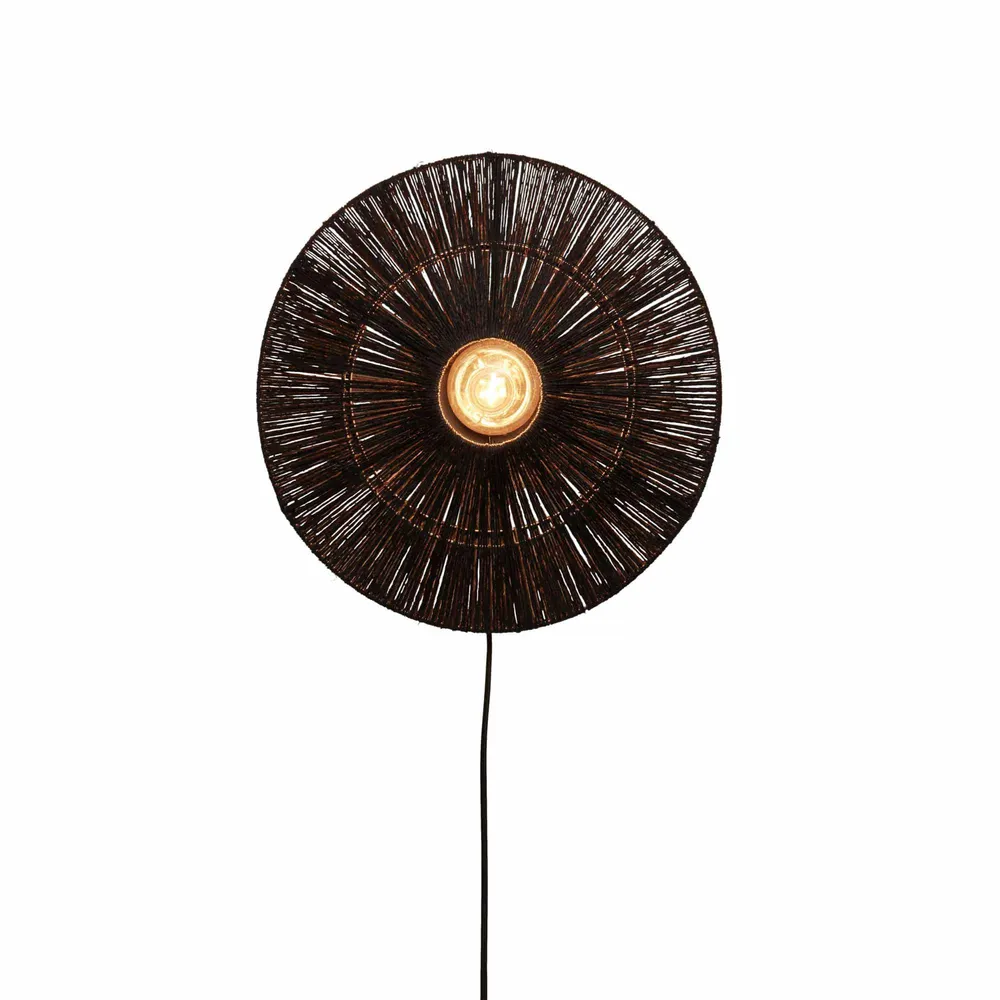 GOOD&MOJO wandlamp Iguazu - zwart - Ø40cm GOOD & MOJO