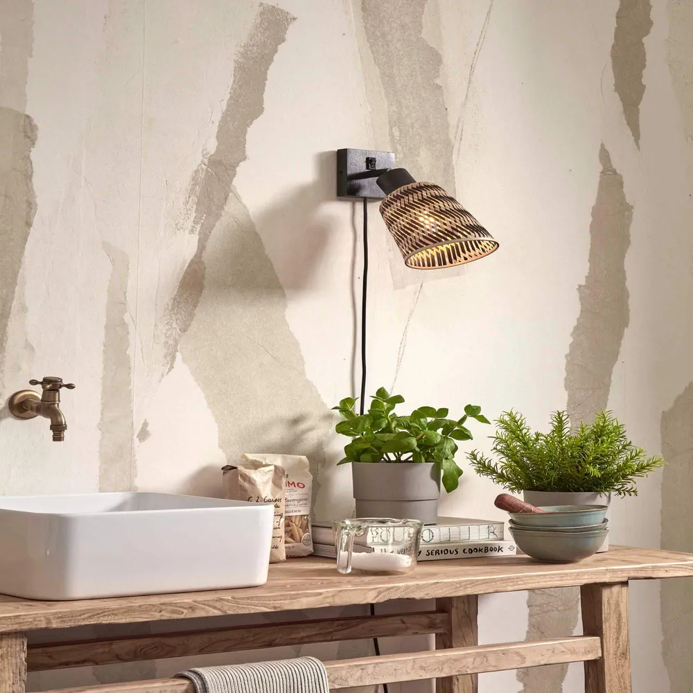 GOOD&MOJO wandlamp Java - bruin - Ø15cm GOOD & MOJO