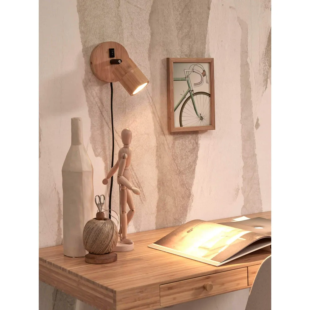 GOOD&MOJO wandlamp Java - bruin - Ø32cm GOOD & MOJO