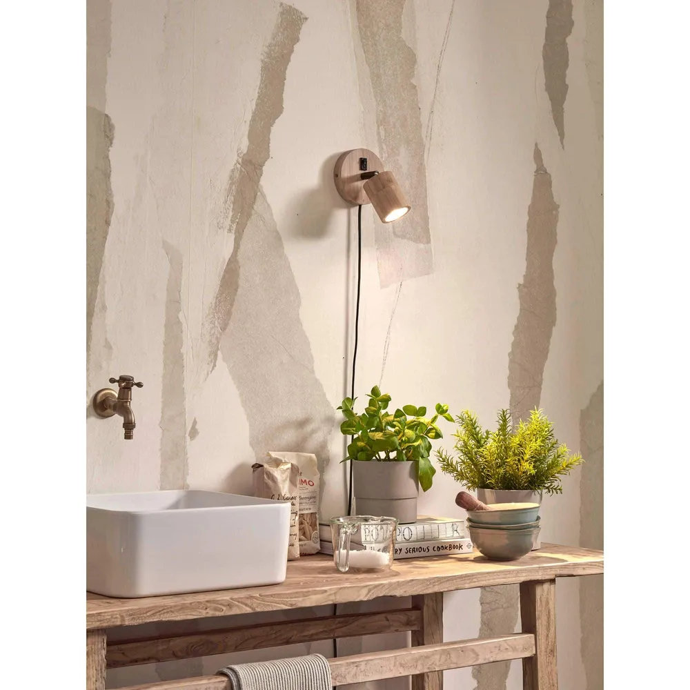 GOOD&MOJO wandlamp Java - bruin - Ø32cm GOOD & MOJO