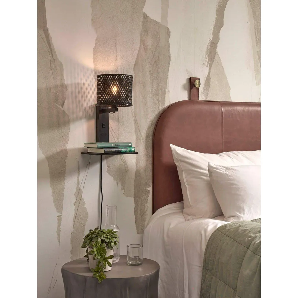 GOOD&MOJO wandlamp Java - zwart - Ø18cm GOOD & MOJO