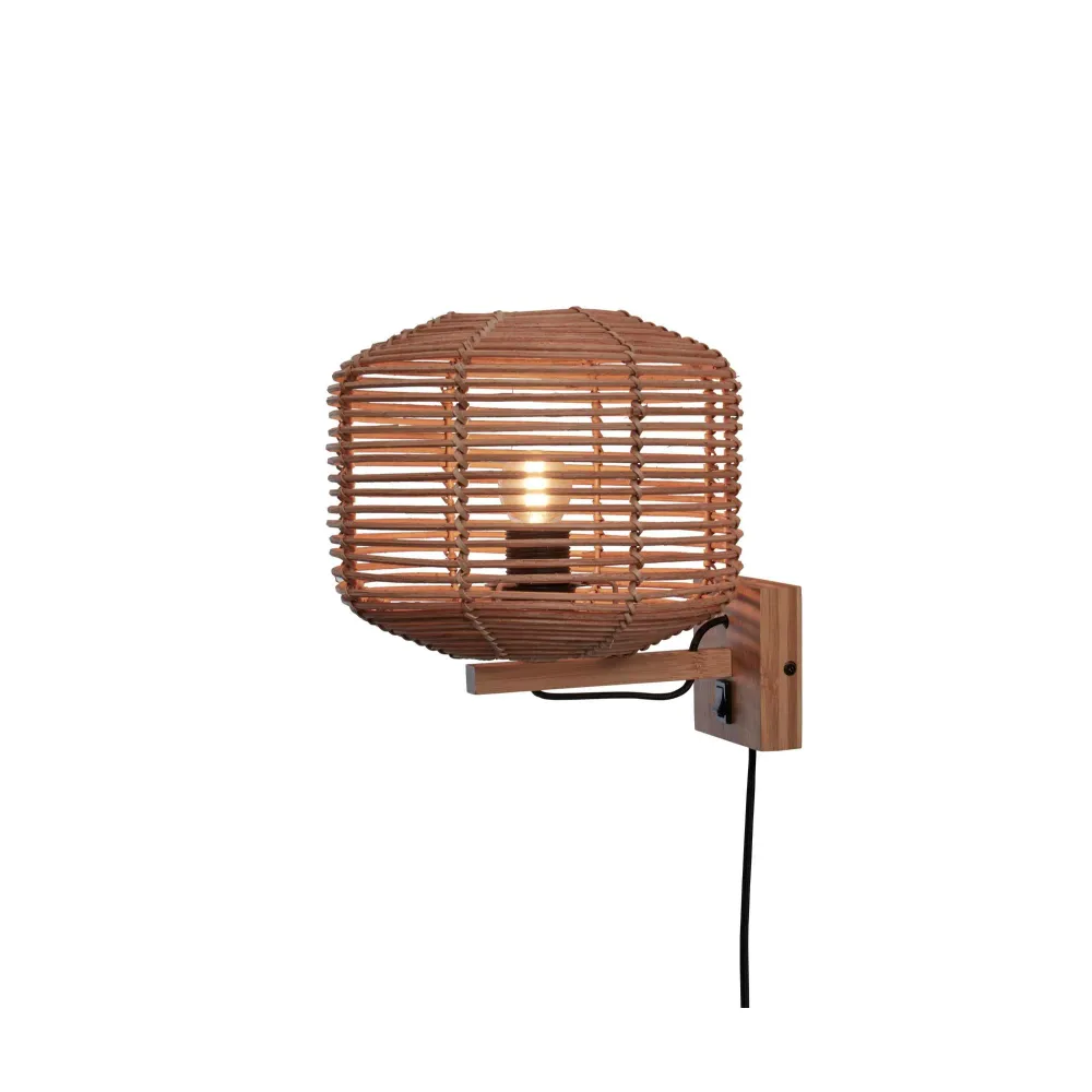 GOOD&MOJO wandlamp Tanami - bruin - Ø40cm GOOD & MOJO