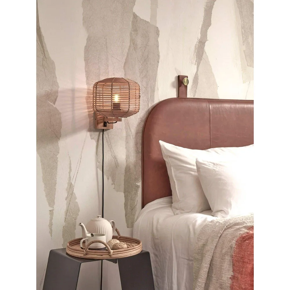 GOOD&MOJO wandlamp Tanami - bruin - Ø40cm GOOD & MOJO