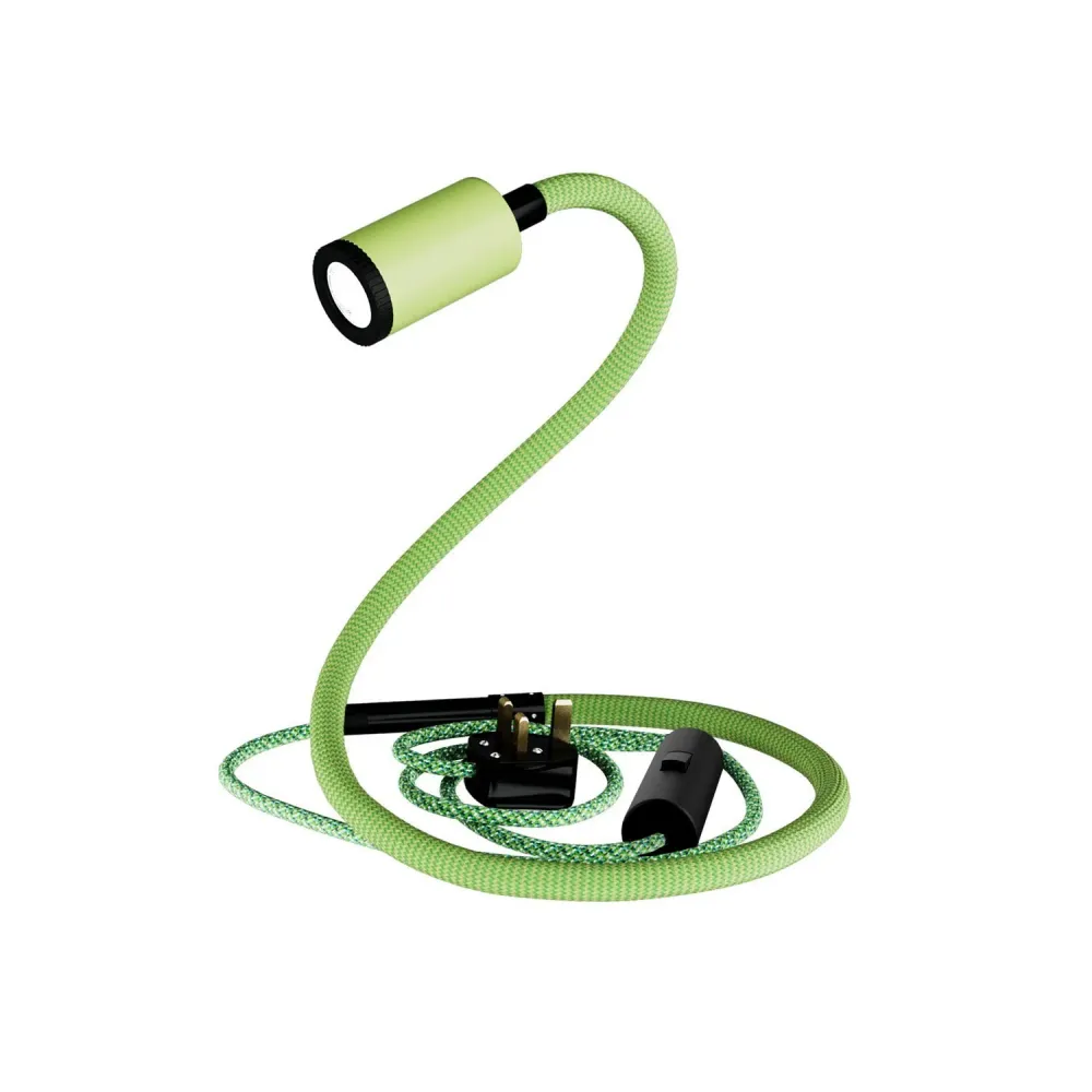 GU1d-one Pastel Verstelbare lamp zonder voet met mini LED spot en UK-stekker - Grasgroen