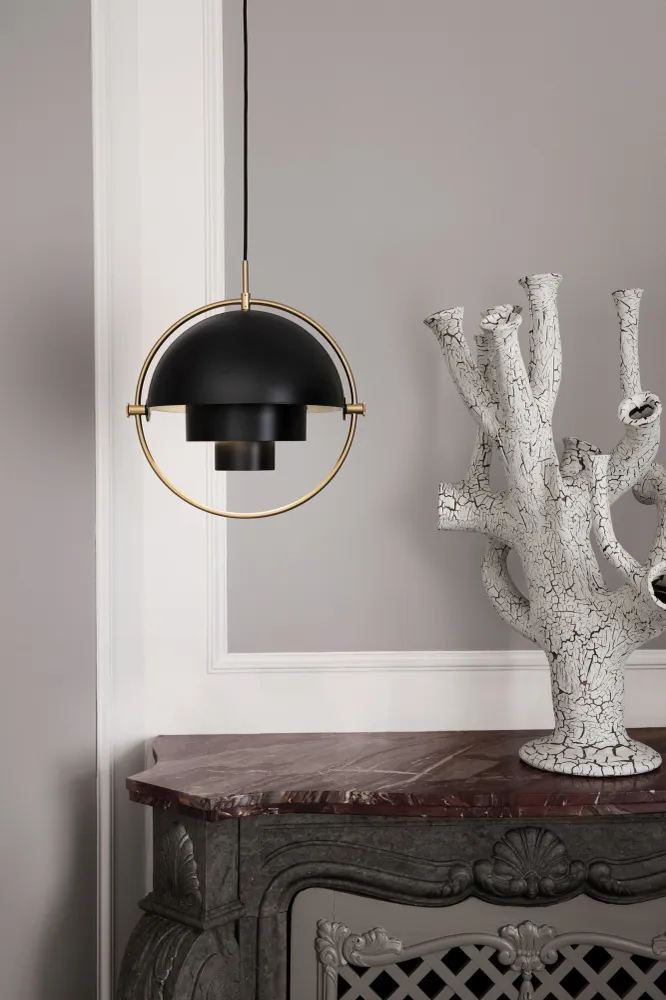 Gubi Multi-Lite hanglamp Brass / Black