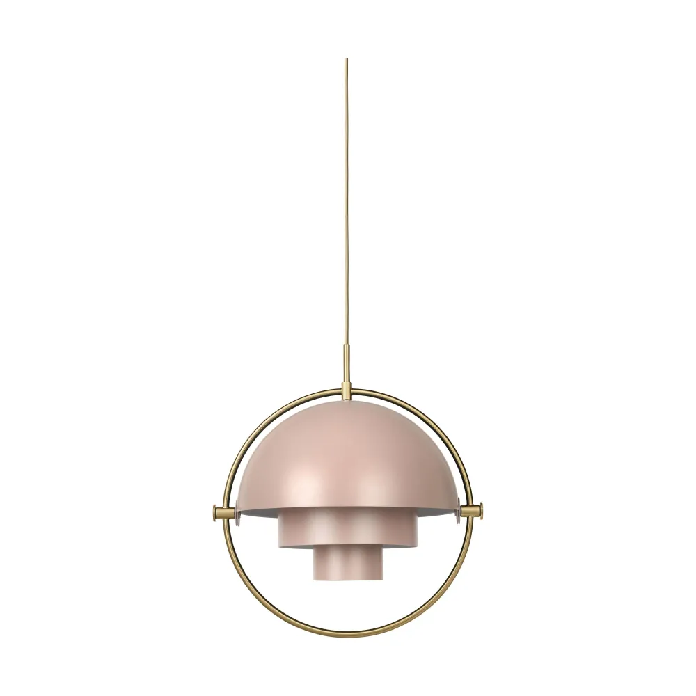 Gubi Multi-Lite hanglamp Brass / Rose Dust